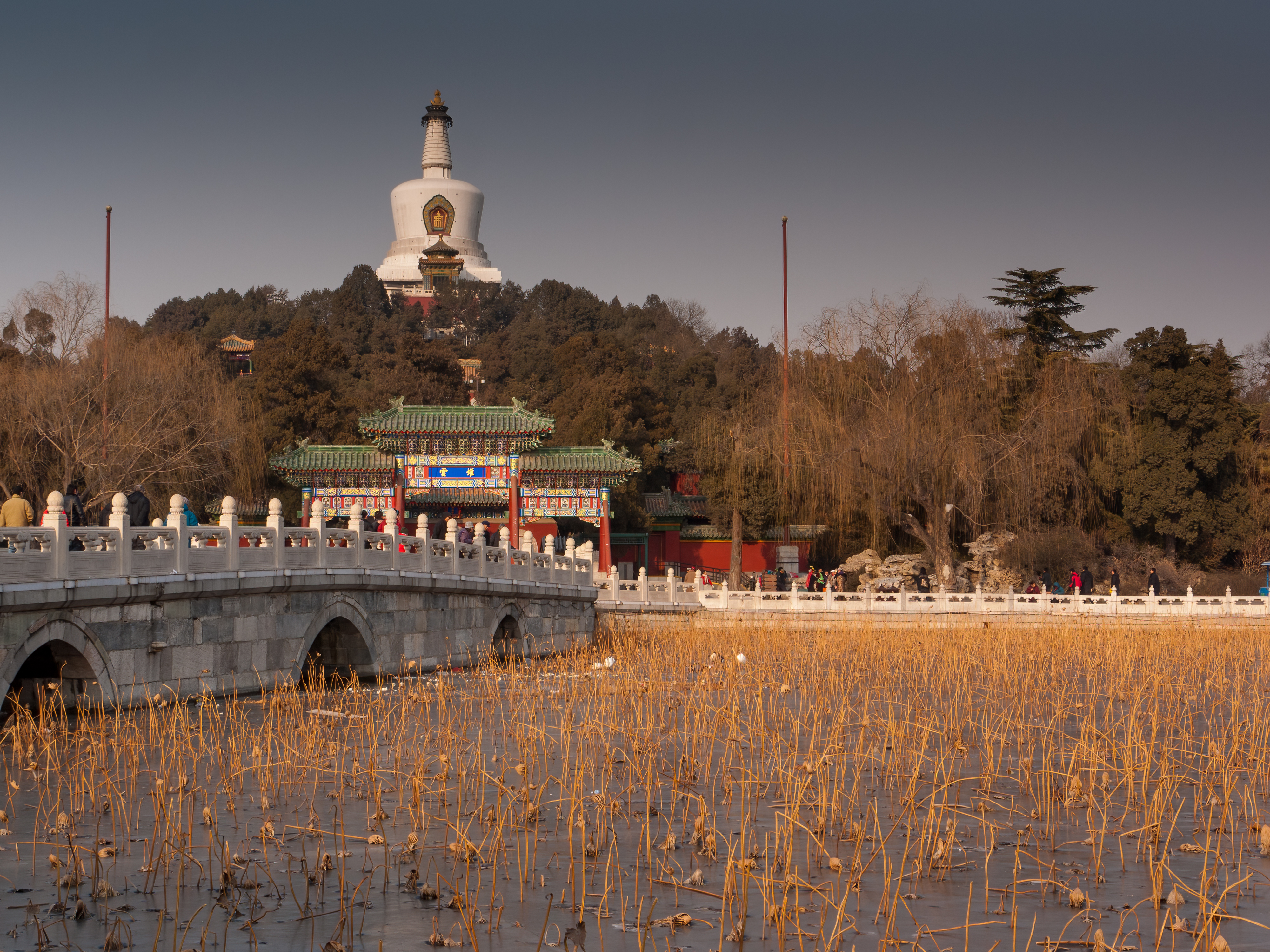 北海公園白塔冬景